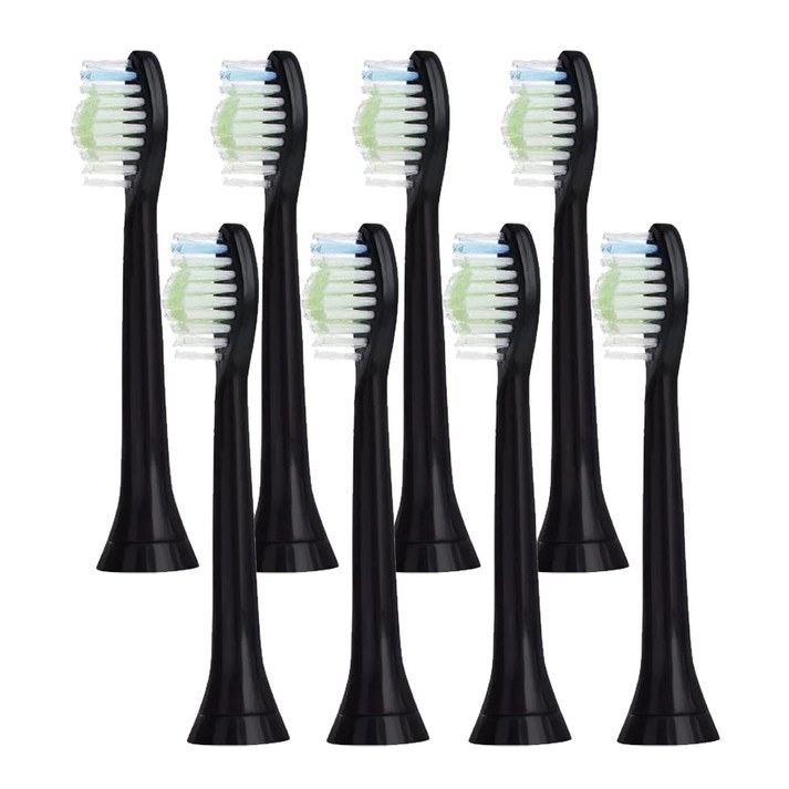 필립스 전용 전동칫솔 호환 리필모 HX6160 HX6902 HX6910 호환 칫솔모 블랙, 8개, 필립스 블랙 필립스 전용 전동칫솔 호환 리필모 HX6160 HX6902 HX6910 호환 칫솔모 블랙, 8개, 필립스 블랙
