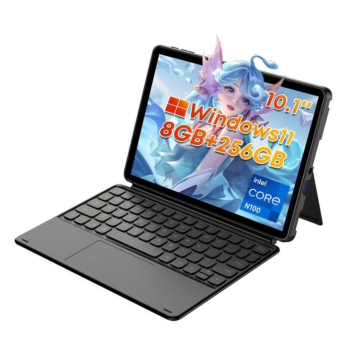 CHUWI 2 in 1 Hi10 X1 터치스크린 태블릿 10.1인치 Windows 11 태블릿 (키보드 포함), Wi-Fi, 회색, 256GB