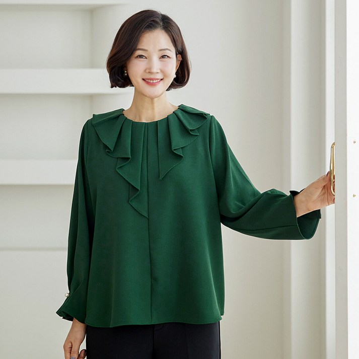 김여사 김여사 빅사이즈 가을6688 랠리 프릴 블라우스 4BL510406