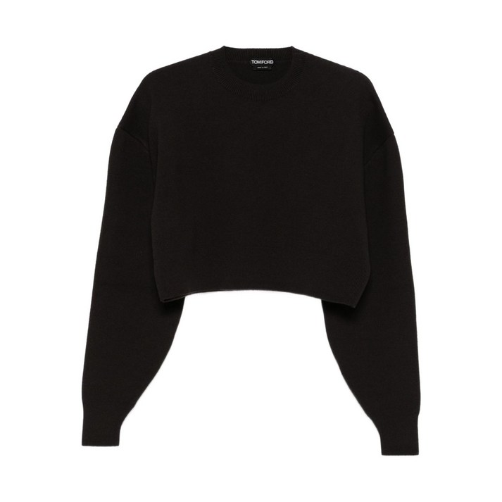 톰포드 라운드 넥 크롭 스웨트셔츠