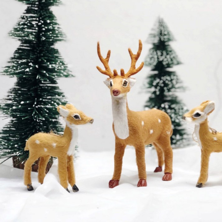 춤추는곰돌이 크리스마스 아기사슴 미니 루돌프 장식 인테리어 소품 디자인 아이디어 상품, 루돌프, 1개