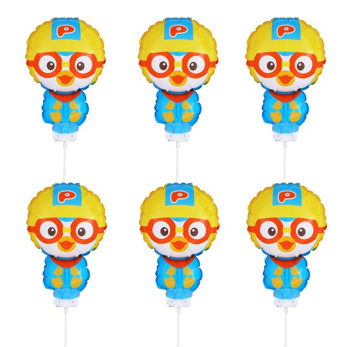 뽀로로와친구들 뽀로로 캐릭터 스틱 풍선 6개입