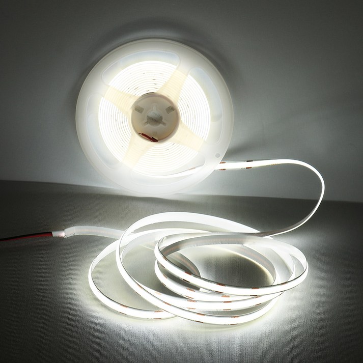 LED바 COB 플렉시블 DC 12V 스트립 면발광 줄조명 1롤 5M, 1개, 주광색