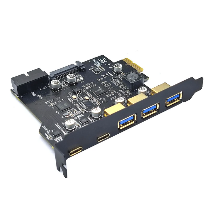 듀얼 USB3.1 Gen2 Type C  Type A PCI Express USB 확장카드