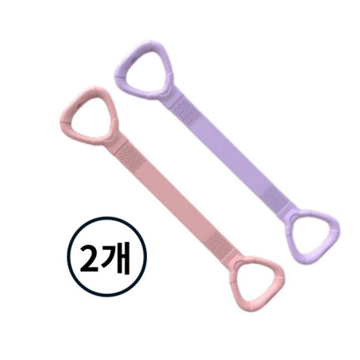 바이블굿즈 요가 운동 어깨운동 고관절 스트레칭 밴드, 2개, 밀레니얼 핑크라일락 퍼플