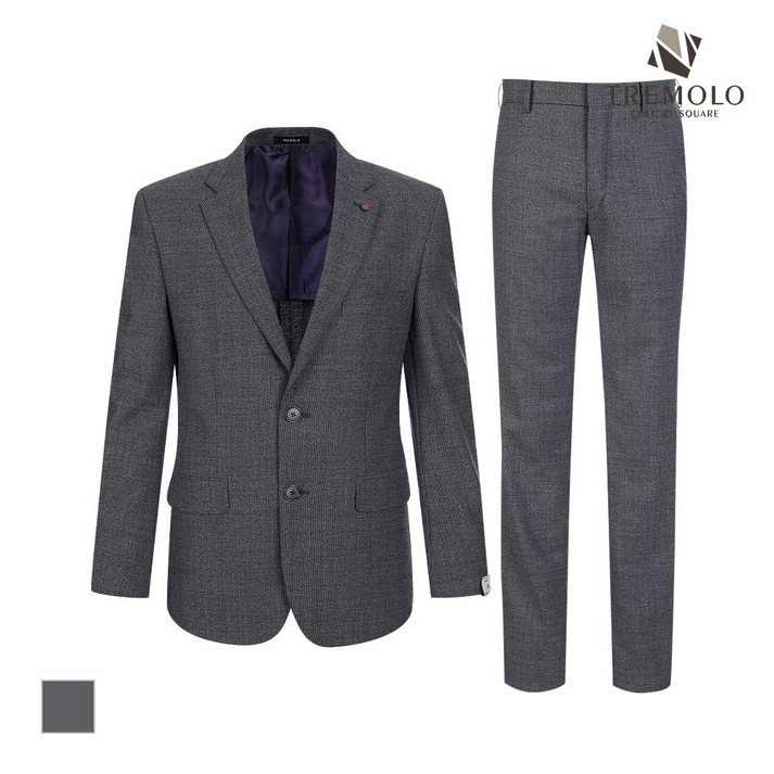 TREMOLO 남성 잔체크 슬림 정장SETTGRGAWS1391SET