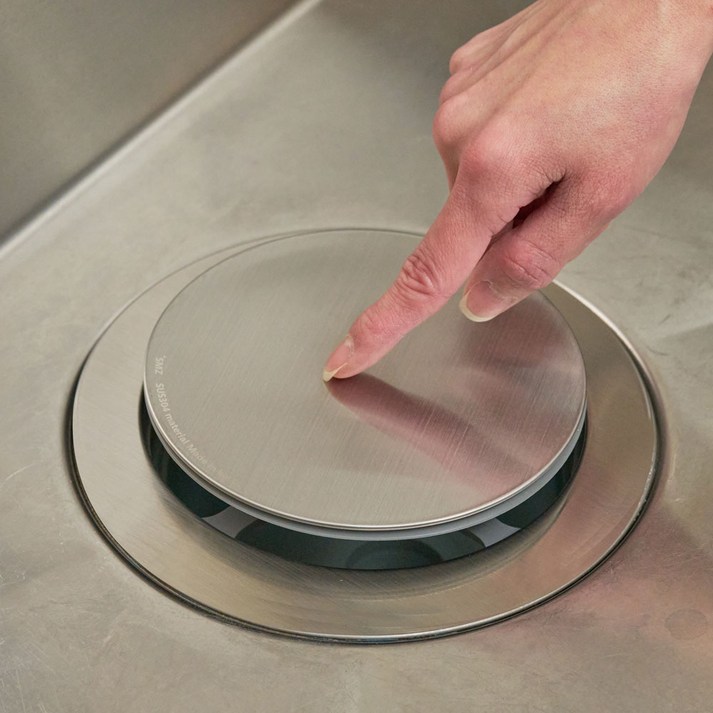 싱크대 배수구 커버 싱크대 하수구 냄새 차단 팝업 덮개 대구경, 싱크대팝업 대구경 스테인리스, 2개