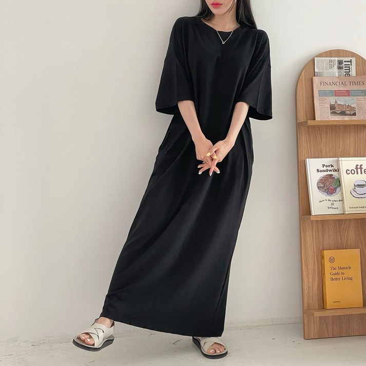 빅마인드 키큰언니들 130기장원피스 4477까지 베이직코튼원피스