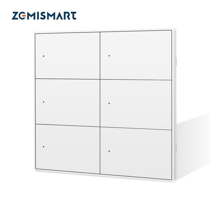 제미스마트  IoT 조명스위치 6구 (지그비 허브필요) 구글홈 애플홈 스마트싱스연동
