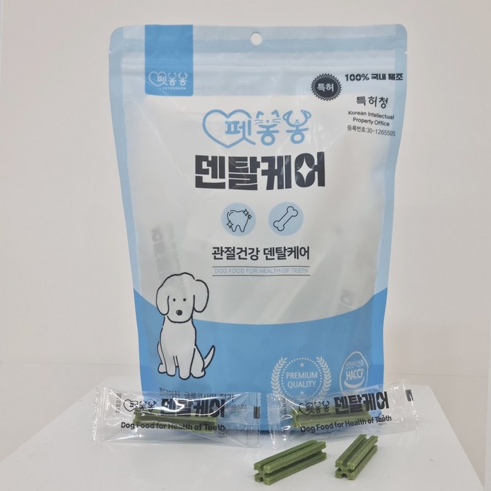 펫봉봉 덴탈케어 강아지덴탈껌 대용량 스케일링 영양 츄잉스틱, 펫봉봉 덴탈케어 관절건강, 300g, 1개