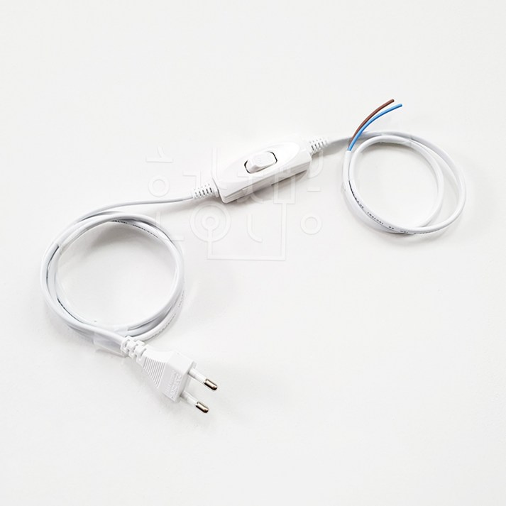 호강조명 AC 220V 전선코드 중간스위치 0.75SQ 백색 호강조명 AC 220V 전선코드 중간스위치 0.75SQ 백색