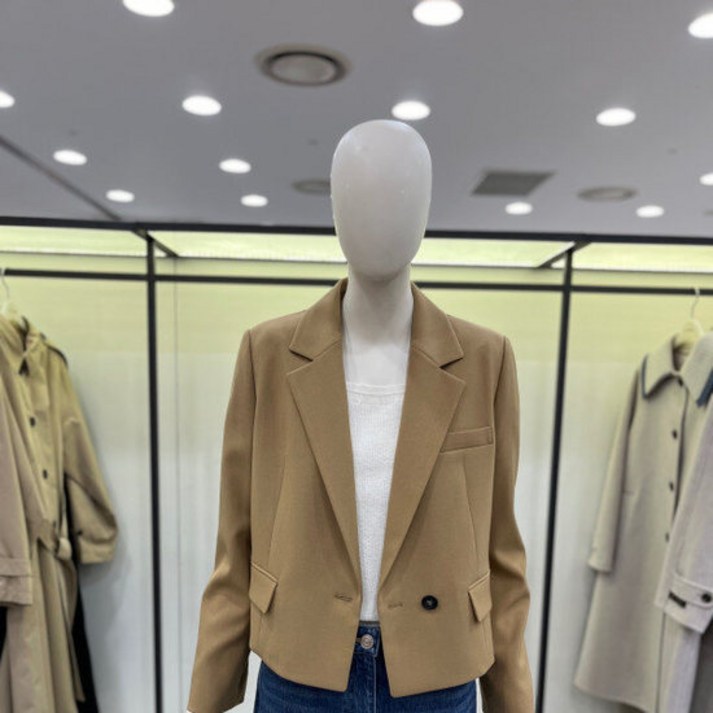 씨씨콜렉트 여성 자켓 데일리 심플 출근룩 원버튼 크롭 재킷 E241MSF112BECADH2254257