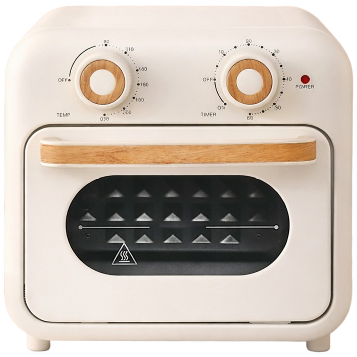 독일브랜드 에어프라이어 오븐 10L 다이얼식 타이머 글래스도어 램프 자동전원차단 전기오븐 베이킹 토스트기 에어프라이기 레트로 인테리어, 단일상품