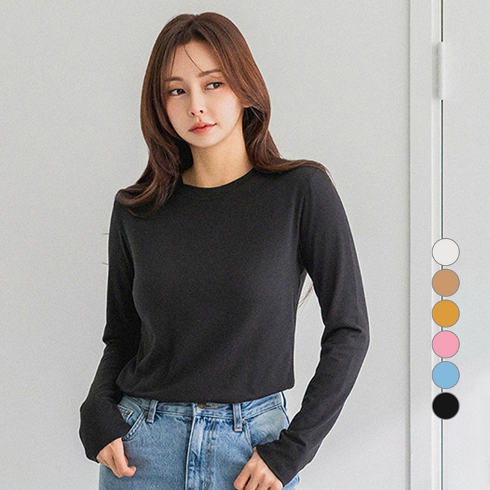 부루앤쥬디 여성용 G 모달 스판라운드 긴팔티 ORBTS502D 부루앤쥬디 여성용 G 모달 스판라운드 긴팔티 ORBTS502D