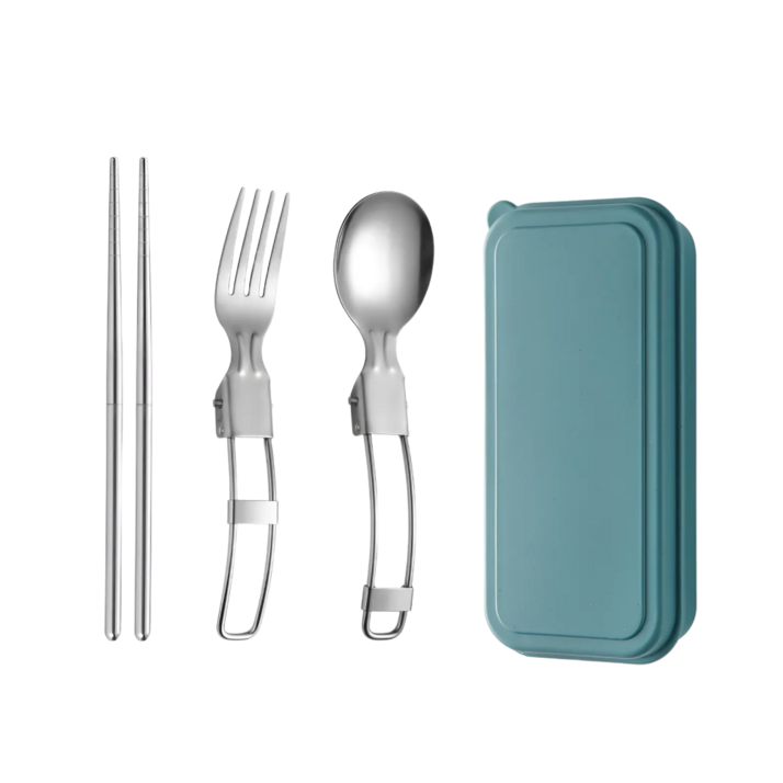 보다모가 휴대용 304 스테인레스 접이식 캠핑 수저 세트