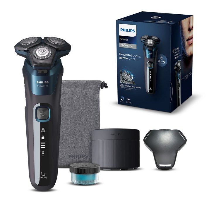 필립스 전기면도기 SkinIQ 5000 무선 클렌징팟 세트 필립스 전기면도기 SkinIQ 5000 무선 클렌징팟 세트