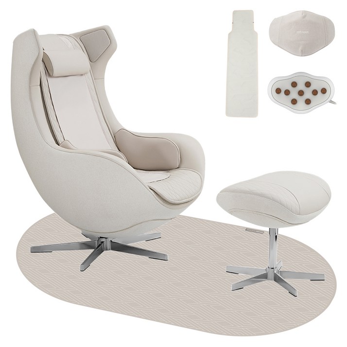 세라젬 파우제 M4 안마의자 + 리모컨 + 복부 온열 진동 도자 + 러그 세트 방문설치