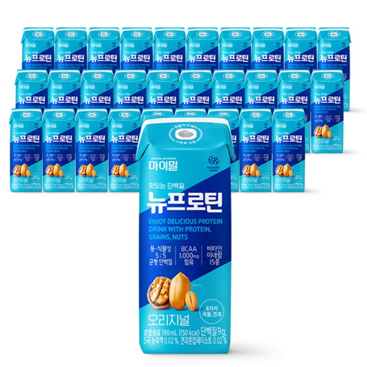 대상웰라이프 마이밀 뉴프로틴 오리지널, 190ml, 30개 대상웰라이프 마이밀 뉴프로틴 오리지널, 190ml, 30개