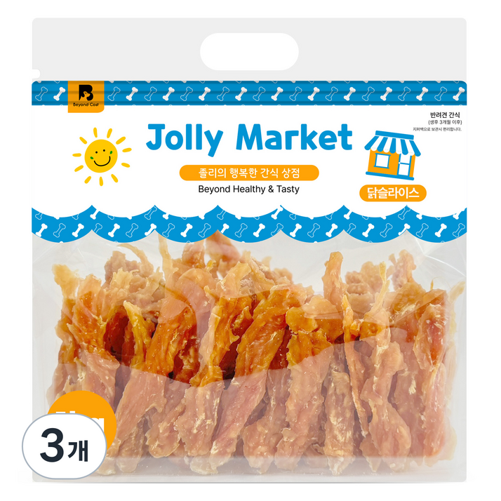 졸리마켓 강아지 대용량 육포 수제 간식, 닭슬라이스, 1kg, 3개 졸리마켓 강아지 대용량 육포 수제 간식, 닭슬라이스, 1kg, 3개