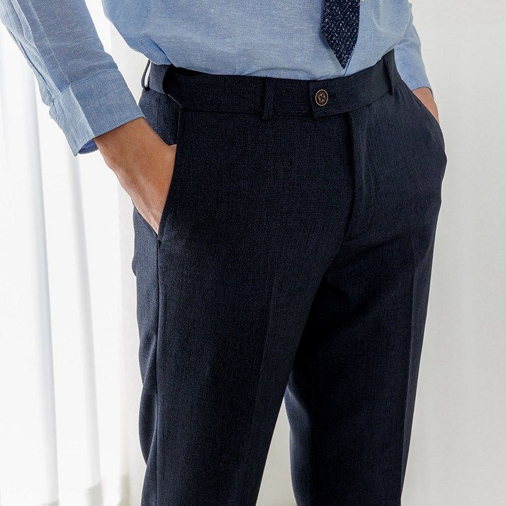 3.9세컨즈 남성용 가을 레이온 헤링본 프리미엄 그레이 네이비 블랙 스판 히든밴딩 정장바지 슬랙스  (30사이즈~38사이즈)