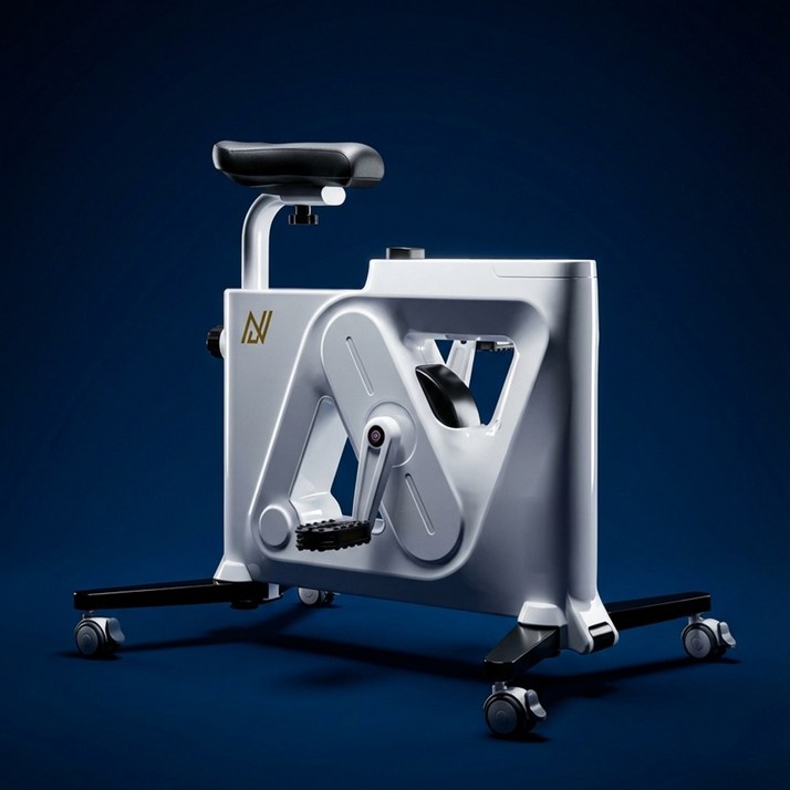 제이엔 가정용 접이식 실내 자전거 나혼산 실내사이클 바이크, 화이트, 단일상품