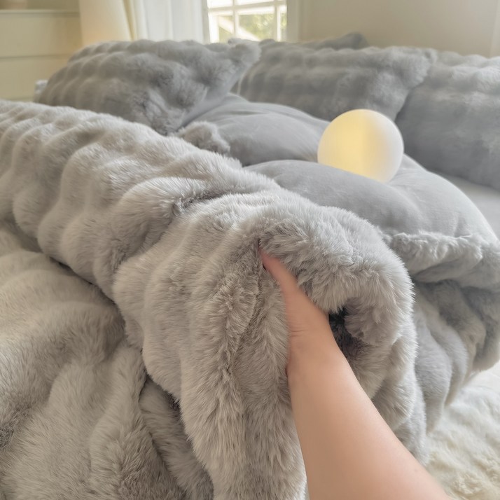 모다까사 자가발열 토끼털 극세사 양면 두꺼운 이불