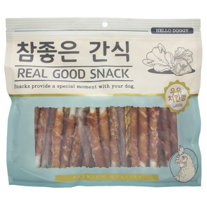 참좋은간식 헬로도기 강아지 간식 600g, 우유치킨껌, 1개 참좋은간식 헬로도기 강아지 간식 600g, 우유치킨껌, 1개