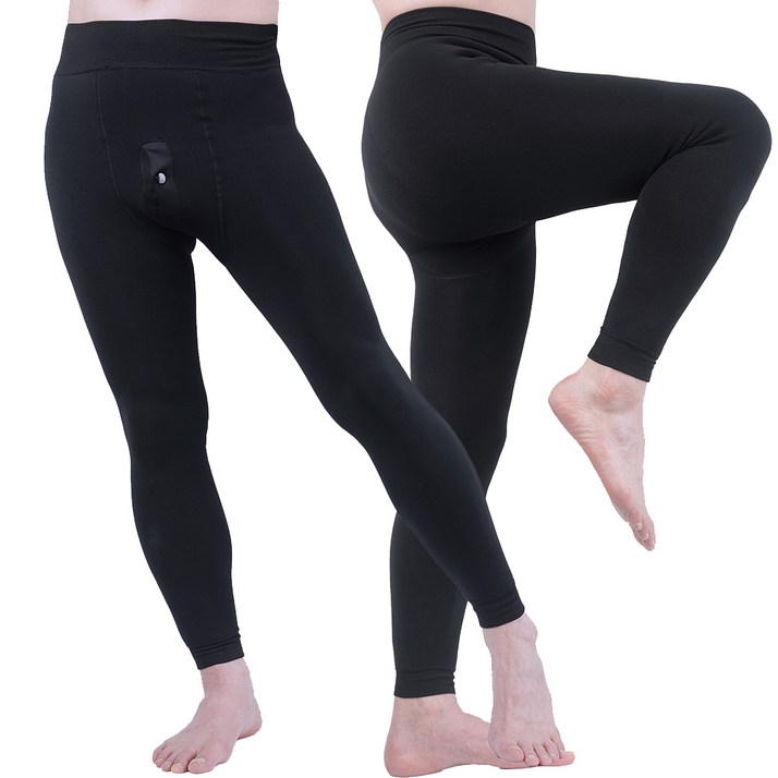 1+1 Wellstar 남성 융털 레깅스 겨울 방한용 타이즈