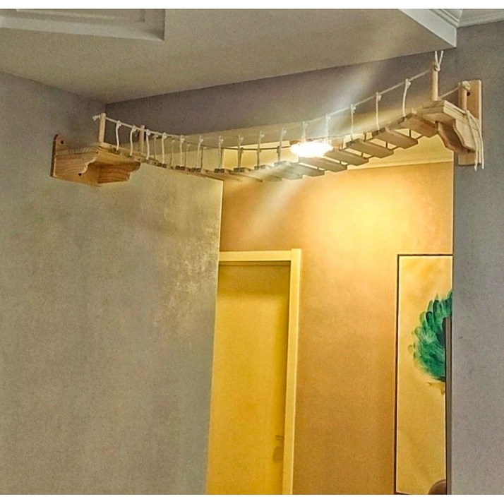 자연 원목 고양이 구름다리 가든장식용 가구 패드 아파트 놀이터