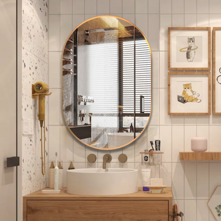 Brendayia 타원형 거울 610x910mm 벽걸이 거울 욕실 거울 현관 침실 거실