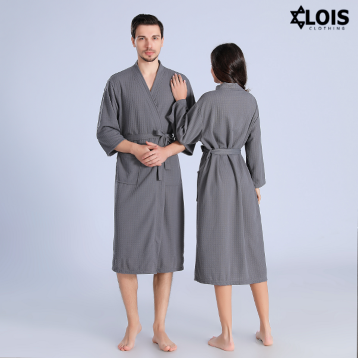 LOIS (로이스) LS-101 폴리 와플 샤워가운 / 목욕가운 / 마사지가운, XL사이즈, 남여공용