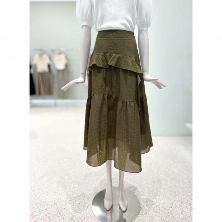 백화점 L253MSD005 [듀엘] 프릴 티어드 스커트 아울렛