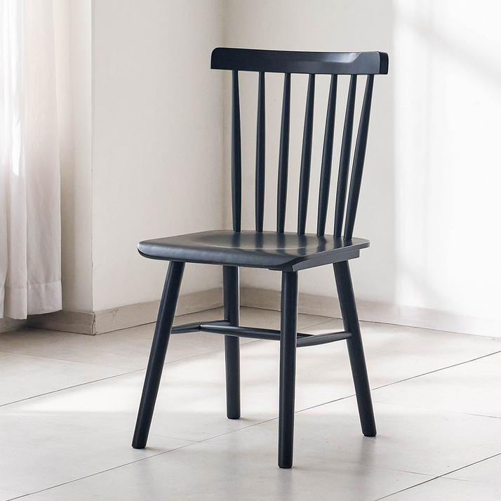 퍼니인어스 토토체어 원목 식탁의자 예쁜 디자인 체어 카페 커피숍 의자, 블랙, 2개