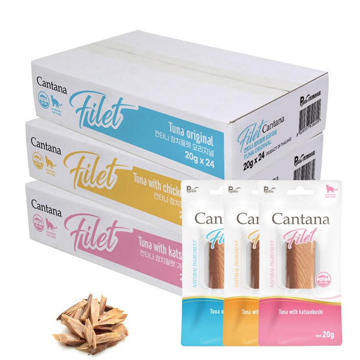 칸타나 참치 필렛 20g x24개 고양이간식, 치킨맛, 20g, 24개