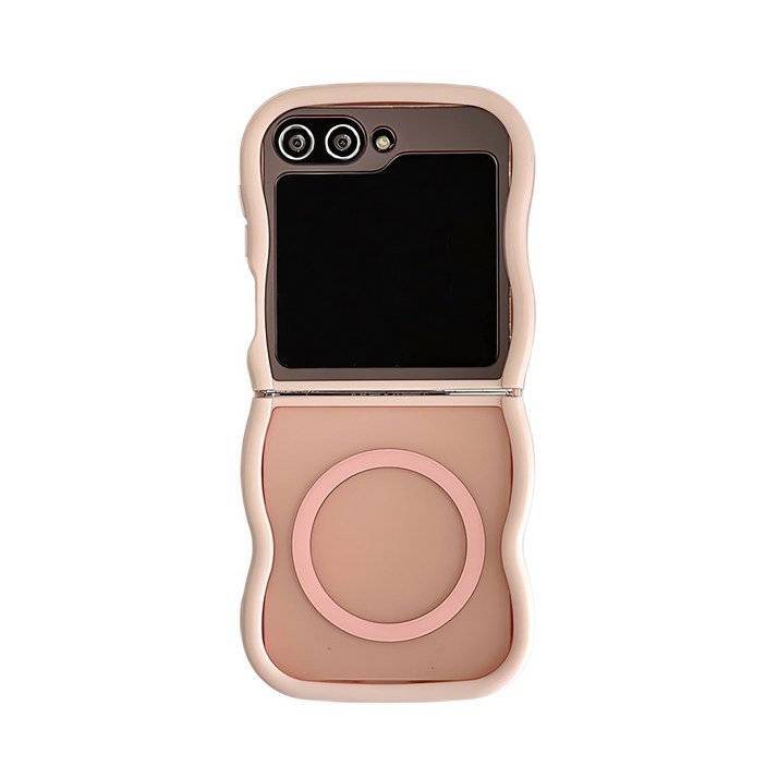 얌코 휴대폰케이스 갤럭시 z플립3 z플립4 z플립5 z플립6 z플립7 물결무늬 테두리 맥세이프 케이스