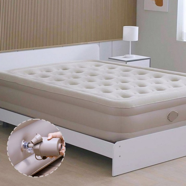 [TV홈쇼핑정품 인포벨]독일 짐머만 원터치 에어 자동 침대 슈퍼 1인용 2인용 패밀리 자충 매트 배드 매트리스