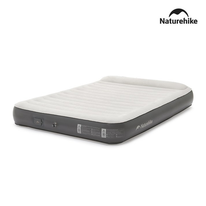네이처하이크 CP25 펌프 내장형 에어매트 더블 베개일체형 저소음 차박, 그레이