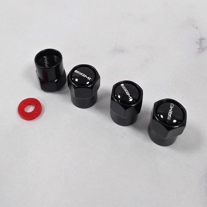 벤츠 BENZ AMG 타이어 에어캡 밸브캡 마개 4P 블랙