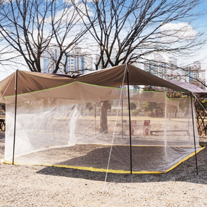 대형 캠핑 모기장 텐트 차막 야외 사각 모기장