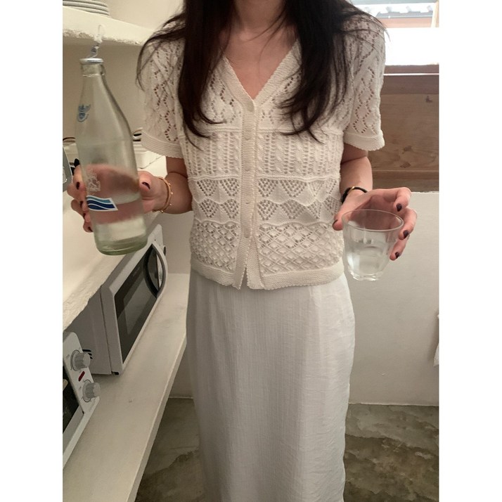 underson 언더슨 레이스 반팔 가디건 (2color)