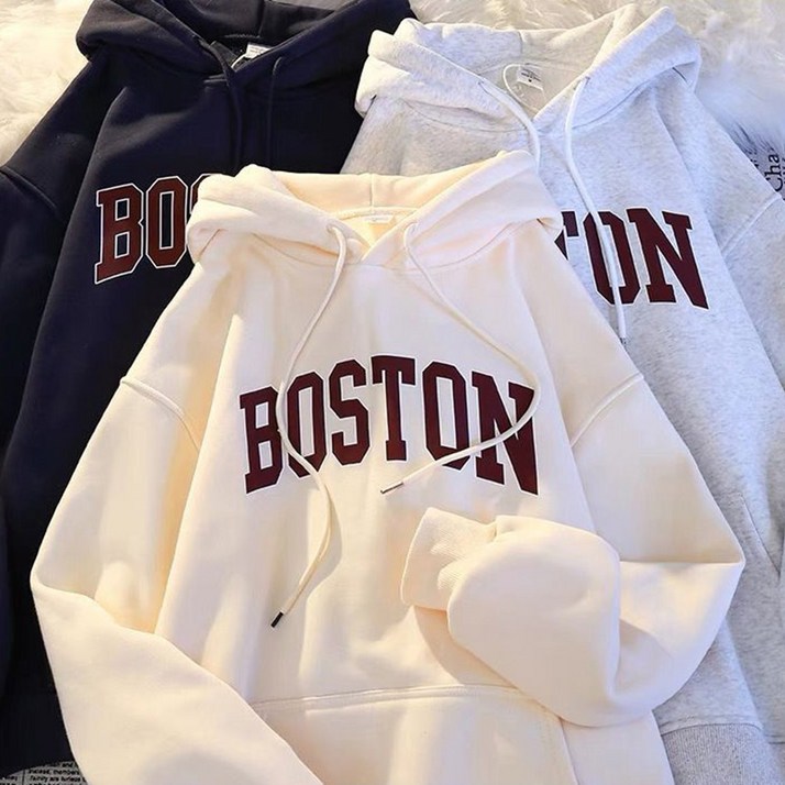 봄가을 신상 후드맨투맨 데일리 루즈핏 영문티 캐주얼 박시핏 여성의류 긴팔티셔츠 맨투맨