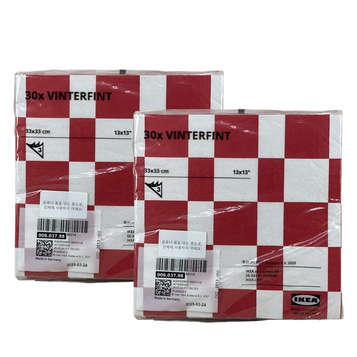 이케아 냅킨 빈테르핀트 30매 2개