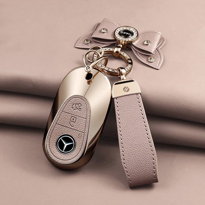 HAKO 소프트 가죽TPU 차키케이스+키홀더+리본  (벤츠호환)