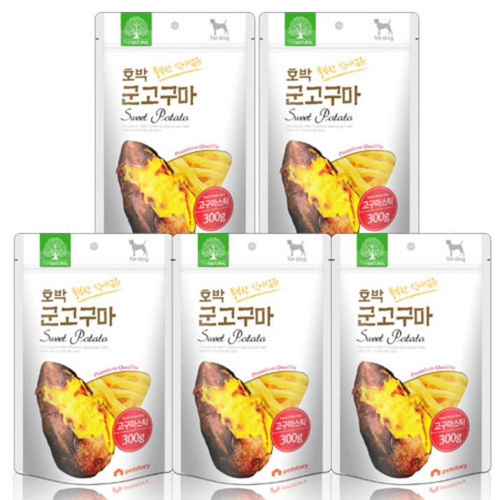 더내추럴 풍부한 식이섬유 호박 군고구마 스틱 300g