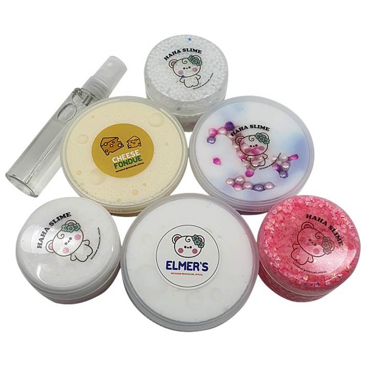하하슬라임 쇼킹박스 슬라임 150ml x 3종  100ml x 3종  액티베이터 스프레이 50ml 세트