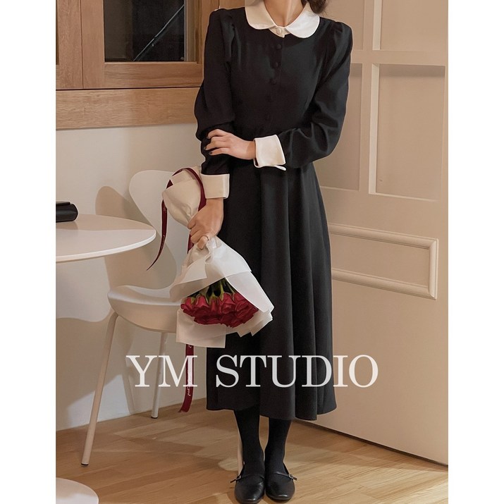블랙롱원피스 하객룩 상견례 돌잔치룩 빅사이즈