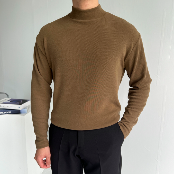 남자 기모 목폴라 티셔츠 겨울 목티 기모티 남성 폴라티 터틀넥 방한 기모 티셔츠 (3193-1)