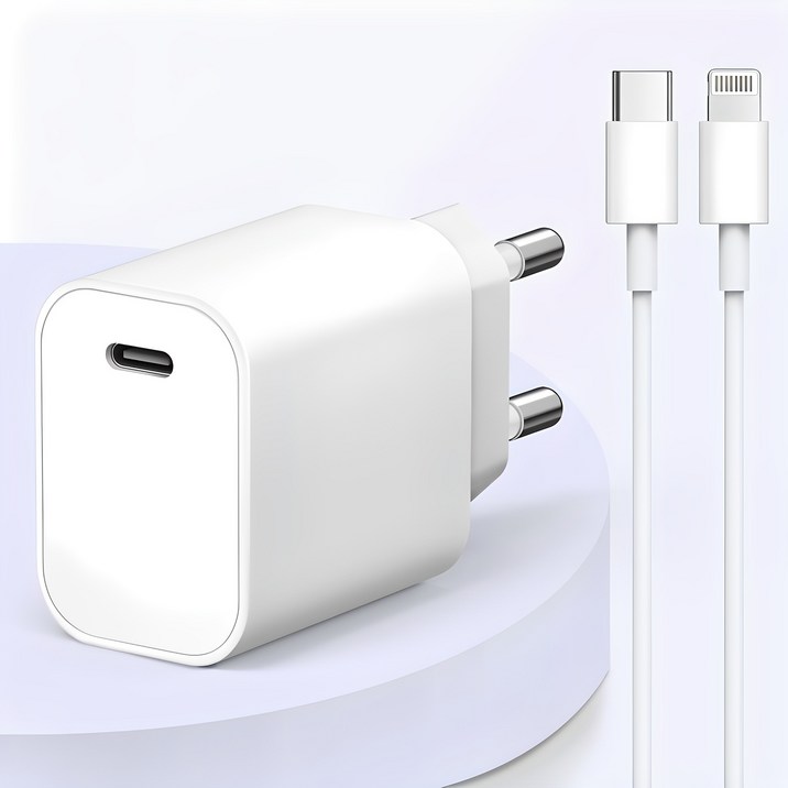모잇 20W PD 고속 충전기 + C to 8핀 라이트닝 케이블 1m (아이폰 전용)