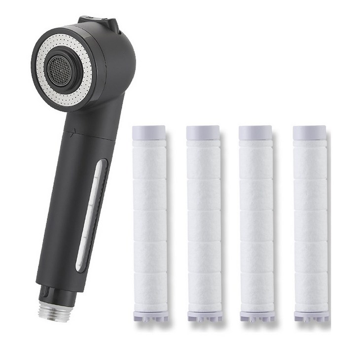 퓨어수 히든 주방용 헤드 블랙  리필 필터 4p 세트, 1세트