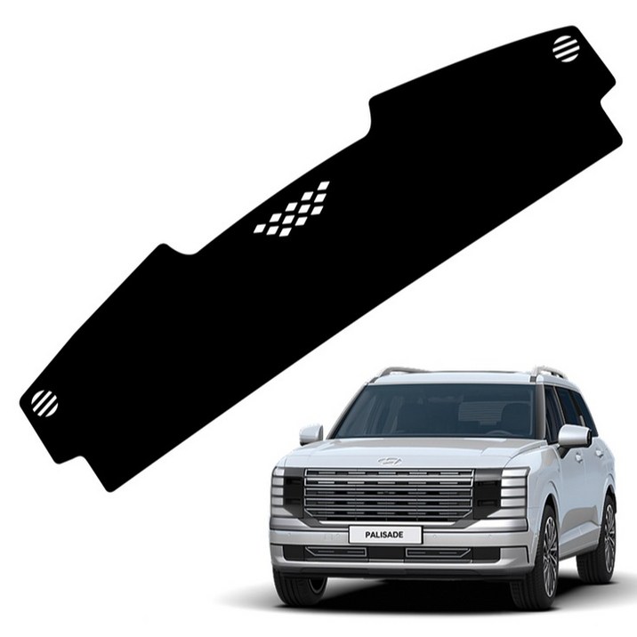 코리스 매트카본 자동차 대쉬보드커버, 디 올 뉴 팰리세이드 LX3 2025년 1월 HUD무, 블랙스티치